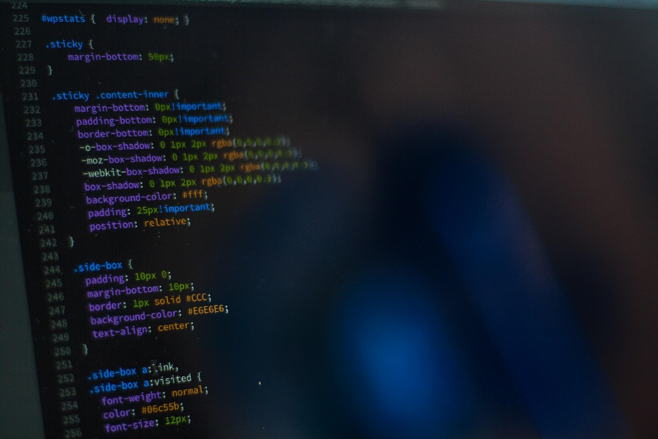 Developer working on website code